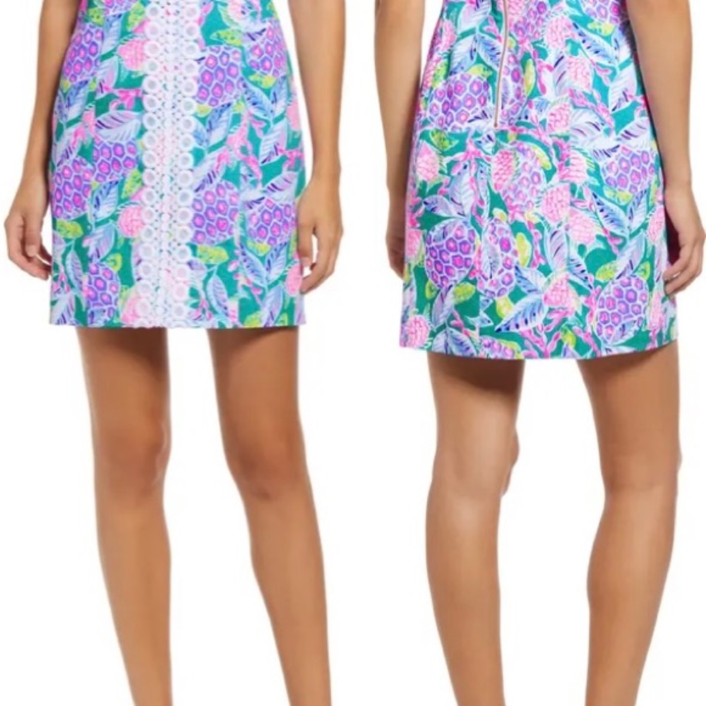 Lilly Pulitzer Shelli Floral Stretch Cotton Shift Dress NWT - Picture 2 of 7